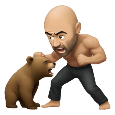 Joe rogan fighting a bear sticker