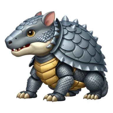 armored animal sticker