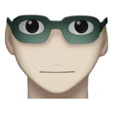 satoru gojo from jujutsu kaisen with mask on eyes sticker