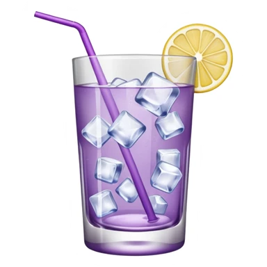 Cocktail light purple with high glass sticker