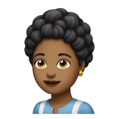 Mujer morena pelo negro sticker