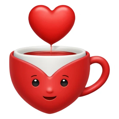 heart-shaped cupheart-shaped pillow sticker