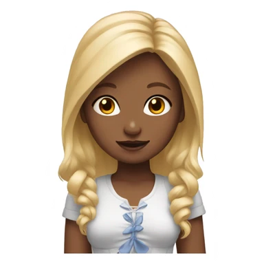 bunny girl with blonde hair sticker