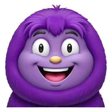 Grimace, the purple McDonald's character with a round body and happy expression sticker
