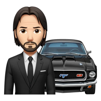 Ford mustang mach 1Jhon Wick sticker