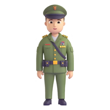 A technician in military uniform sticker