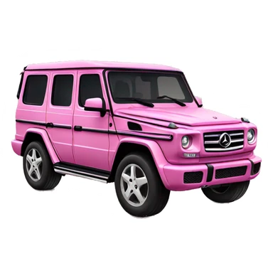Pink gwagon driving with sparkles around it sticker