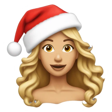 mariah carey in santa hat sticker