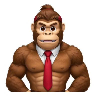 Donkey Kong🦍💪🐵 with red tie sticker