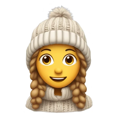 woman with big winter hat sticker