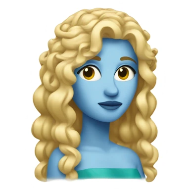 Create a blonde greek styled goddess based on aquarius sticker