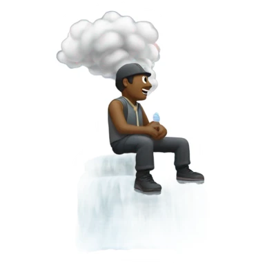 Man sitting on top of geyser sticker