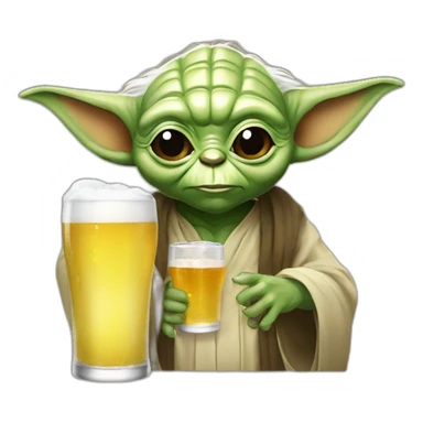 Yoda drinks à beers  sticker