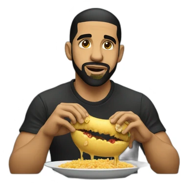 drake eating sticker