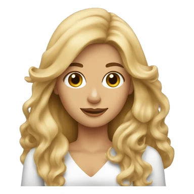 Long hair Blonde women holding a brown cockapoo sticker