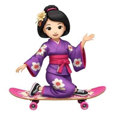 geisha skateboard  sticker