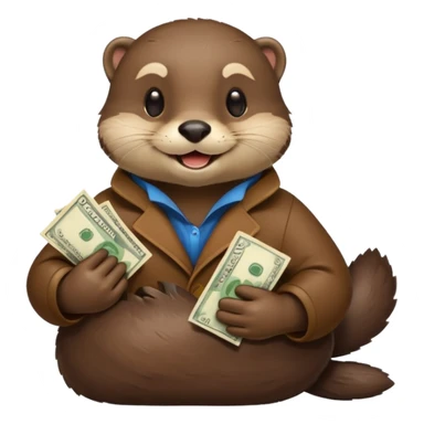 generate a take my money otter emoji sticker