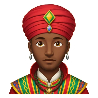 Ethiopian man in traditional clothing sticker