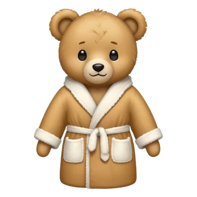 teddy bear bathrobe sticker