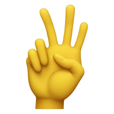 hand with two fingers forming a circle, and the other three fingers raised, forming the archetypical OK symbol; the hand has 5 fingers and is yellow sticker