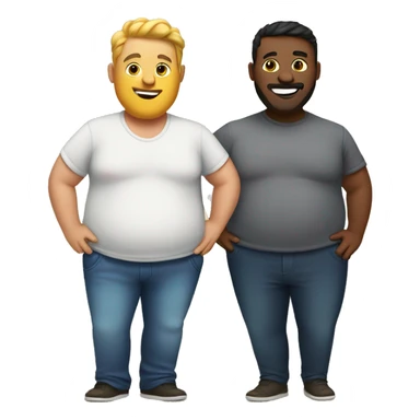 big belly gay couple sticker