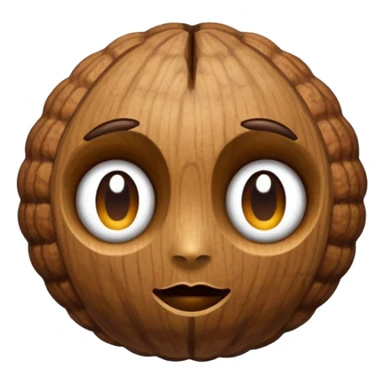 Walnut emoji. Just a walnut. sticker