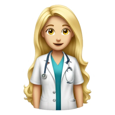 Blonde girl is a veterinarian sticker