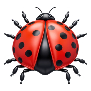   jeff koons style inflatable ladybug art sticker