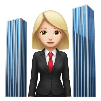 a giantess peeking out from behind a skyscraper to the viewer sticker