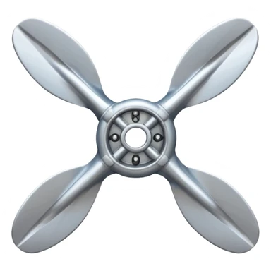 4 blade B-series  marine propeller, make it rounder and the bone is not visible sticker