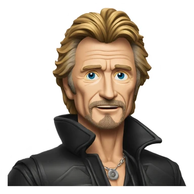 Johnny halliday déguisé en père Noël  sticker