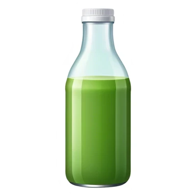 Bottled green juice sticker