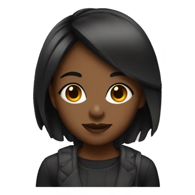 A cute black girl with a blunt  sticker