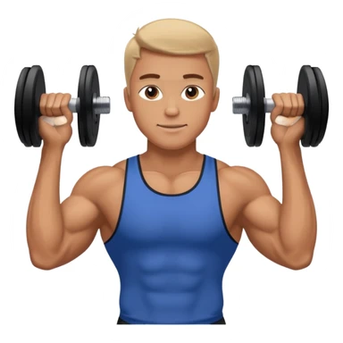 fit man wearing clothes lifting dumbbells,sideways photo sticker