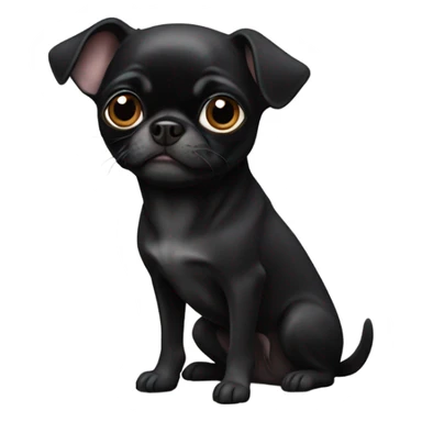 Black chihuahua pug  sticker
