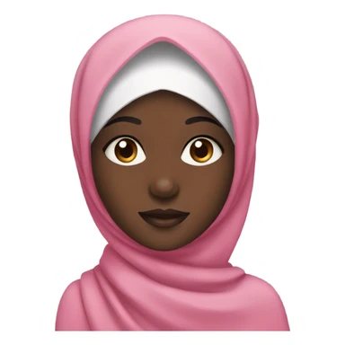 a black girl wearing hijab with makeup sticker