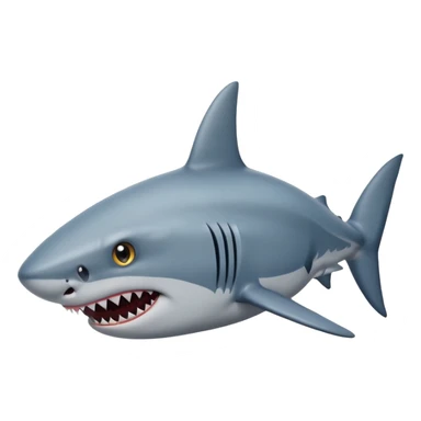 Shark with star eyes sticker