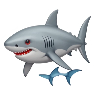 Tiburón con ojos de corazón sticker