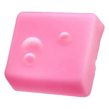 Light pink soap bar with soap bubbles  sticker