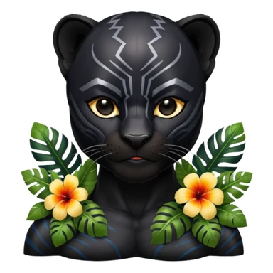 Pacific island styled black panther  sticker