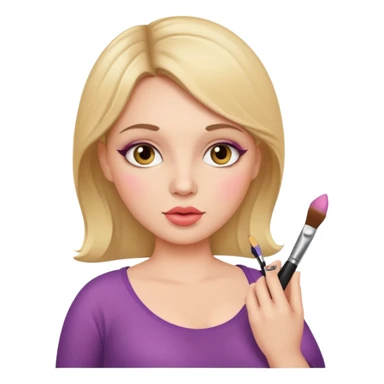 Pregnant women doing makeup  sticker