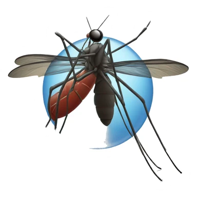 A mosquito sits on a man  sticker