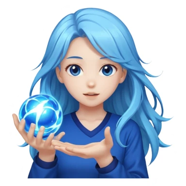 anime girl with power and magic sticker