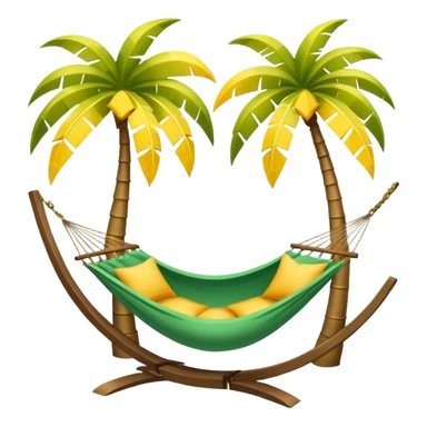 Yellow palm trees with a hammock sticker