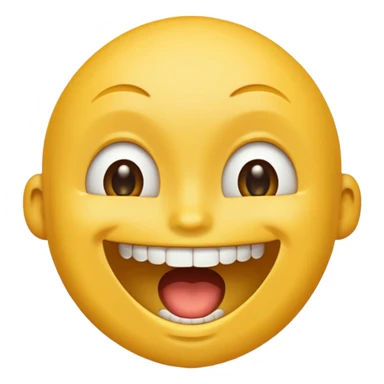 a face with a large opened mouth in emoji of whatsapp style (yellow) sticker