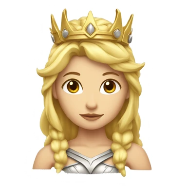 blond Valkyrie with wings and a crown sticker