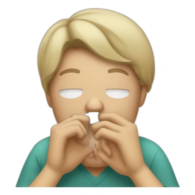 Sick and coughing sticker