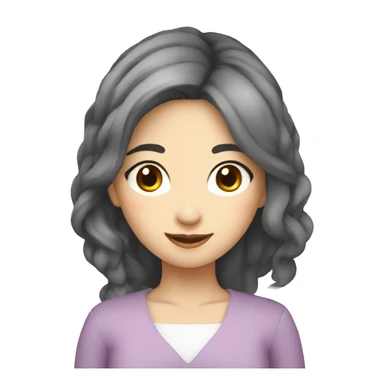 charming asian european woman ai avatar sticker