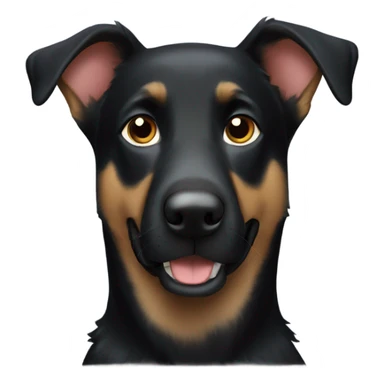 Black lab german shepherd dog sticker