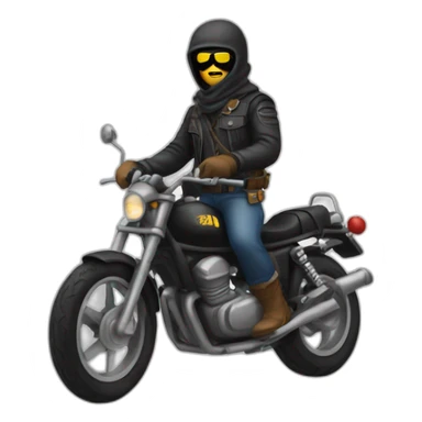 Bandit sur une moto sticker
